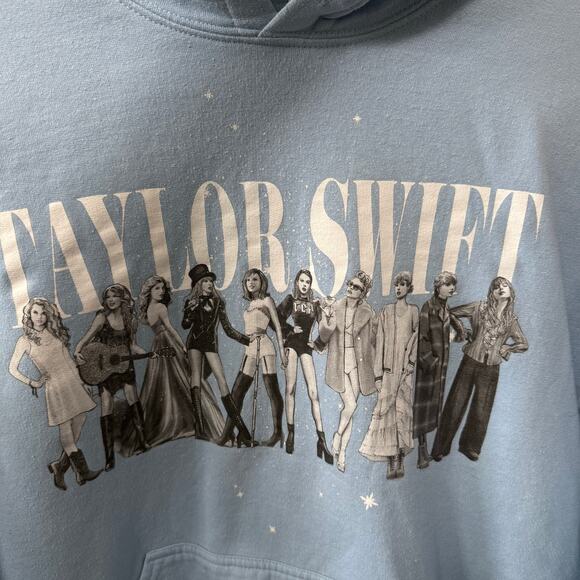 Taylor Swift Midnights Tour Album Blue Pullover Sweatshirt Hoodie Womens Large - Picture 2 of 6